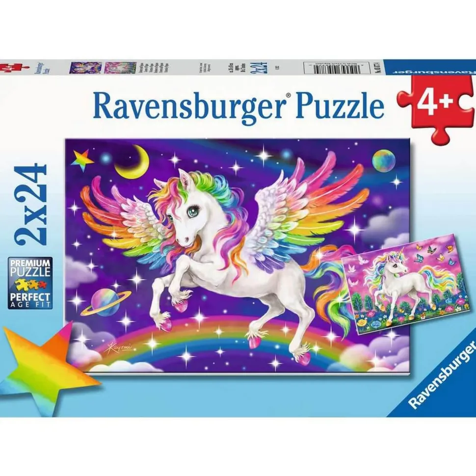 Puzzles 2x24 pièces : Licorne et Pégase - Ravensburger