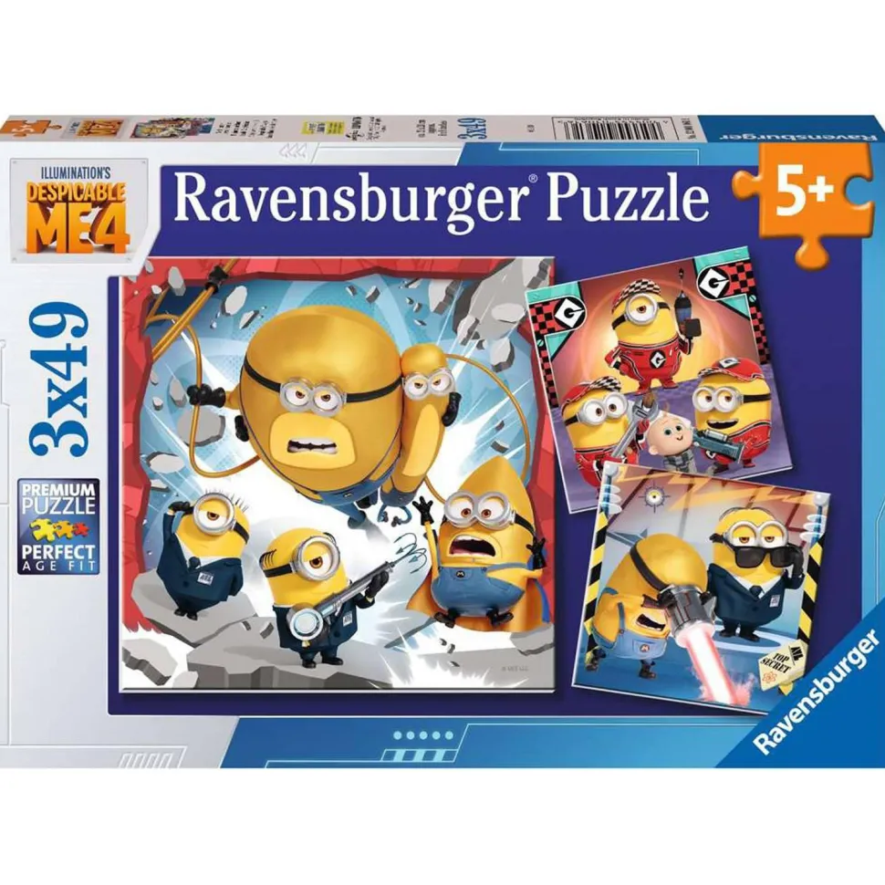 Puzzles 3x49 pièces - Moi Moche et Méchant 4 - Ravensburger