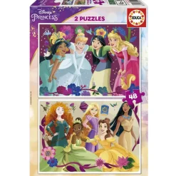 Puzzles 2X48 Pièces : Princesses Disney - Educa