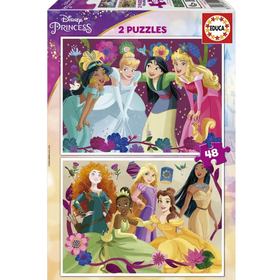 Puzzles 2X48 Pièces : Princesses Disney - Educa
