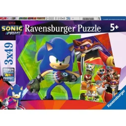 Puzzles 3x49 pièces : Sonic Prime : Les aventures de Sonic - Ravensburger