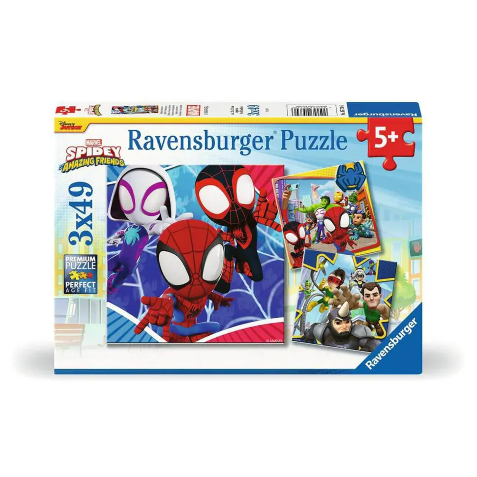 Puzzles 3x49 pièces : Spidey, le lanceur de toile - Ravensburger