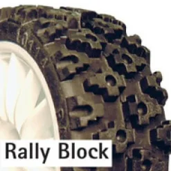 Rally Block Tyre Set (4) W/Foam Inserts - Fastrax