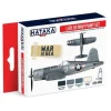 Red Line Set (4 pcs) Late US Navy paint set - HATAKA - Hataka