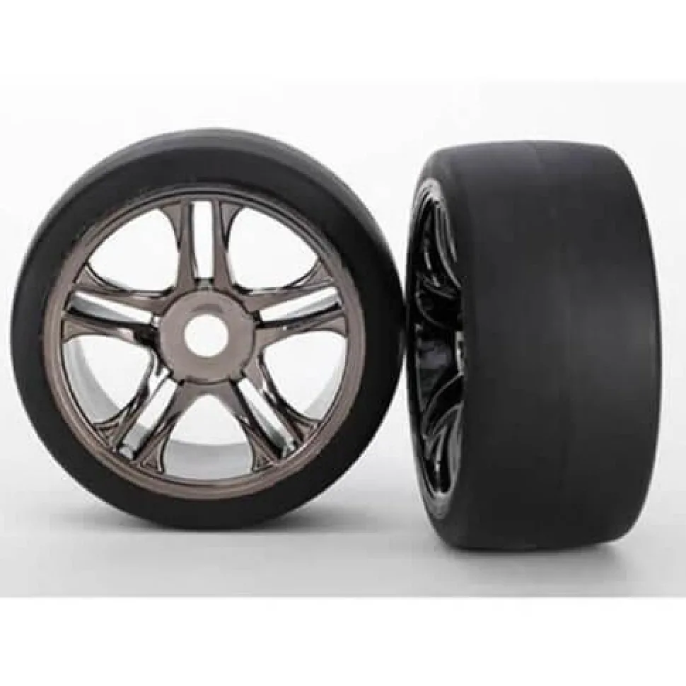 Roues Avant Montees Collees Sur Jantes Chromees (2) Xo-1 - Traxxas