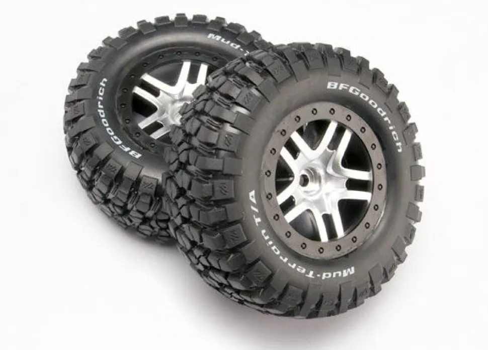 Roues Avant Montees Collees Sct Pour 4X2 Uniquement (2) - Traxxas