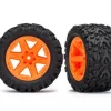Roues Montees Collees Rxt Oranges Talon X2 - Traxxas - Traxxas