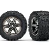 Roues Montees Collees Rxt Chromees Noires Talon X2 - Traxxas - Traxxas