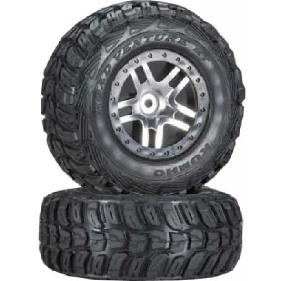 Roues Montees Collees Kumho Pour 4X4 Avant/Arriere -4X2 Arriere - Traxxas