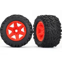 Roues Montees Collees Oranges Talon Ext 17Mm (2) - Traxxas - Traxxas