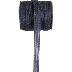 Ruban naturel Coton 10 mm Marine - RueDeLaFete