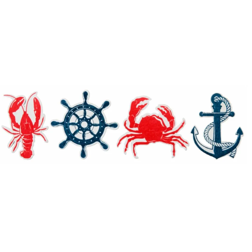 Sachet 10 Confettis Bord de Mer en bois colorés assortis - RueDeLaFete