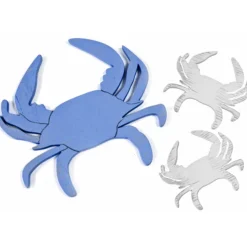 Sachet de 6 confettis Crabes (10cm et 5cm) en bois - RueDeLaFete