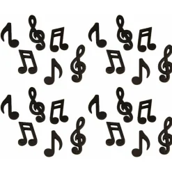 Sachet de 24 Confettis de table MUSIQUE en bois, Noir - RueDeLaFete
