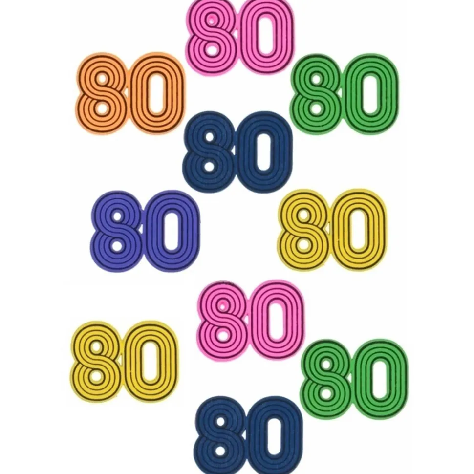 Sachet de 10 Confettis 80'S en bois années 80 - RueDeLaFete