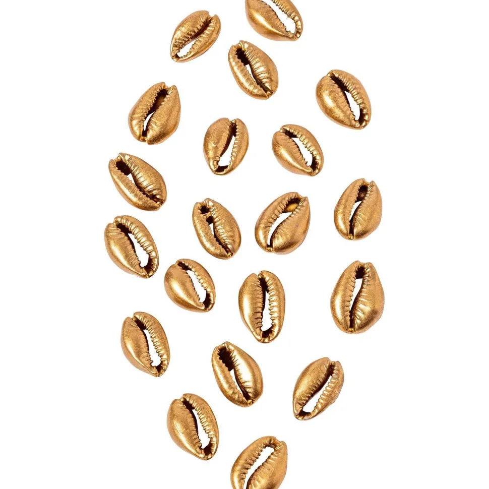 Sachet de 20 coquillages Cauris DORES 2x1,5 cm - RueDeLaFete