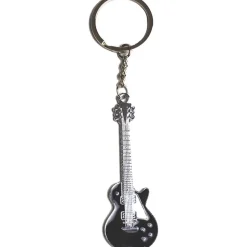 Sachet de 1 porte-clés métal Guitare rock Noire - RueDeLaFete