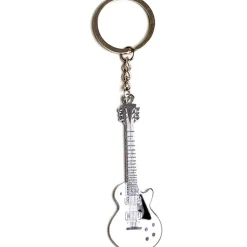 Sachet de 1 porte-clés métal Guitare rock Blanche - RueDeLaFete