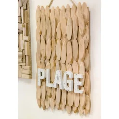 Set de 5 lettres PLAGE bois blanchi 8cm - RueDeLaFete