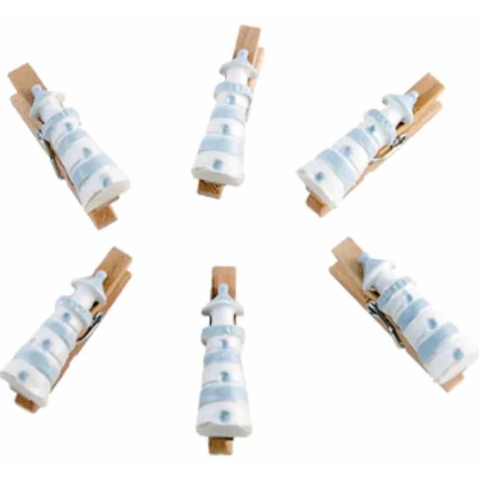 Set de 6 Pinces Phares en résine 3cm - RueDeLaFete