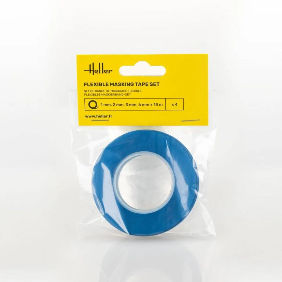 Set de bande de masquage flexible (1, 2, 3, 6 mm x 18 m) - Heller