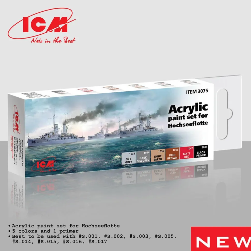 Set de peintures acryliques pour Flotte de haute mer - ICM