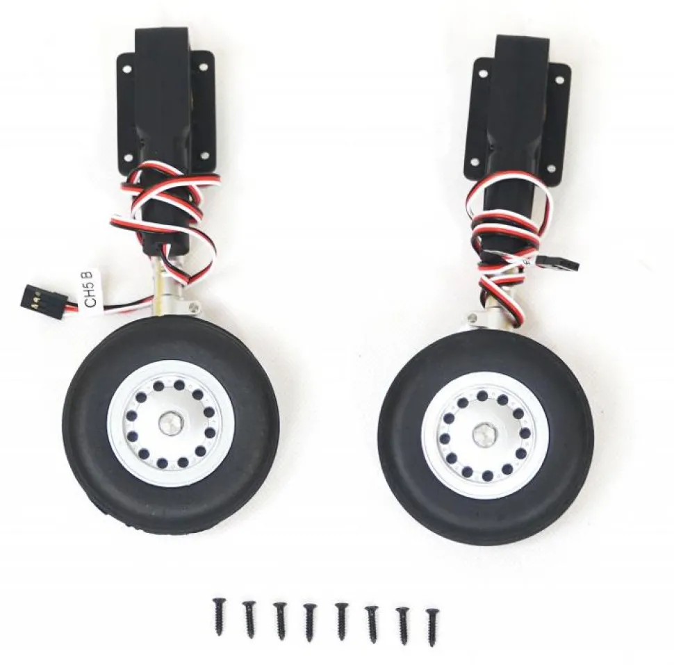 Train principal électrique complet Rafale EDF 80mm - FMS