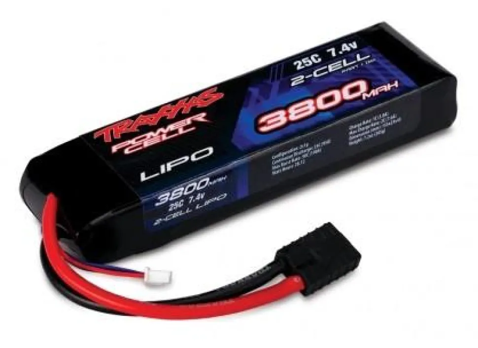 Traxxas - Accu Lipo Voiture 2S 7.4v 3800mAh Prise Traxxas -2866 - Traxxas