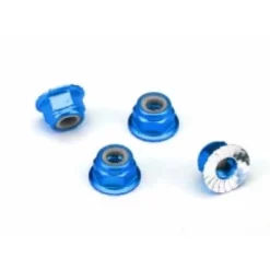 Traxxas Ecrous Nylstop Epaules 4Mm Anodises Bleu (4) - Traxxas