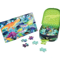 Valise Puzzle 104 pièces : Dinosaures - Plan Toys