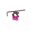 Vis fixation moteur M3 + rondelles cuvettes anodisees mauves - HobbyTek - HOBBYTECH