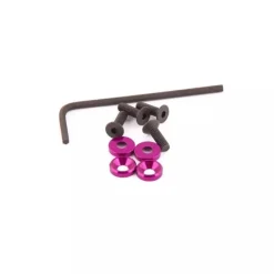 Vis fixation moteur M3 + rondelles cuvettes anodisees mauves - HobbyTek - HOBBYTECH