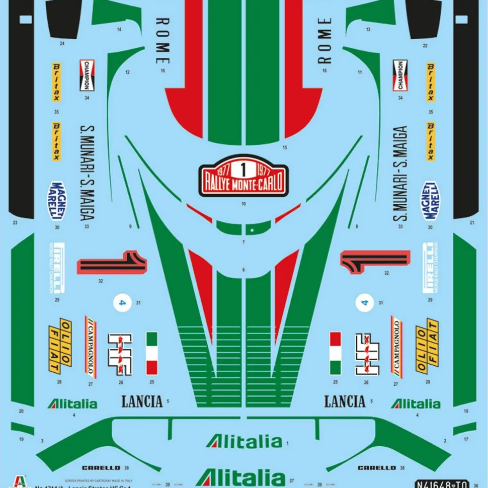 Voiture Lancia Stratos HF Gr.4 M.Carlo - Italeri