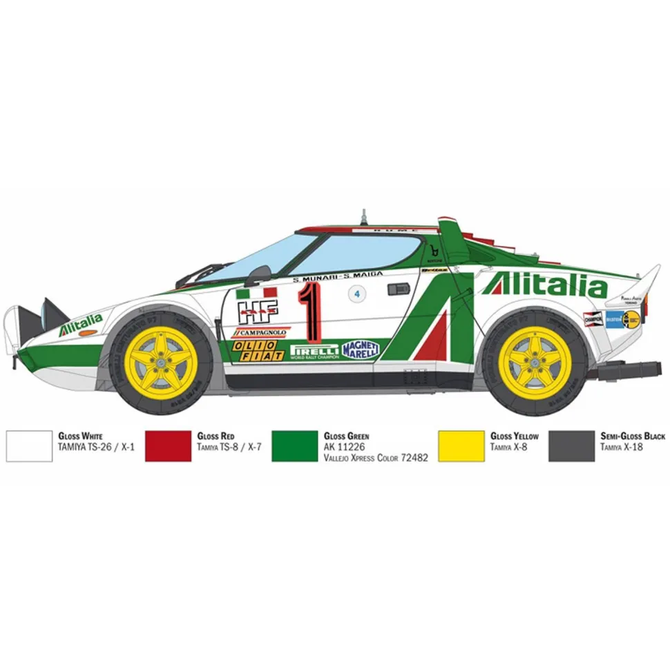 Voiture Lancia Stratos HF Gr.4 M.Carlo - Italeri