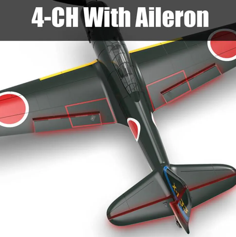 VOLANTEX Mitsubishi Zero 4CH 317mm Brushed avec Gyro EPP RTF - Volantex