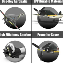 VOLANTEX Mitsubishi Zero 4CH 317mm Brushed avec Gyro EPP RTF - Volantex