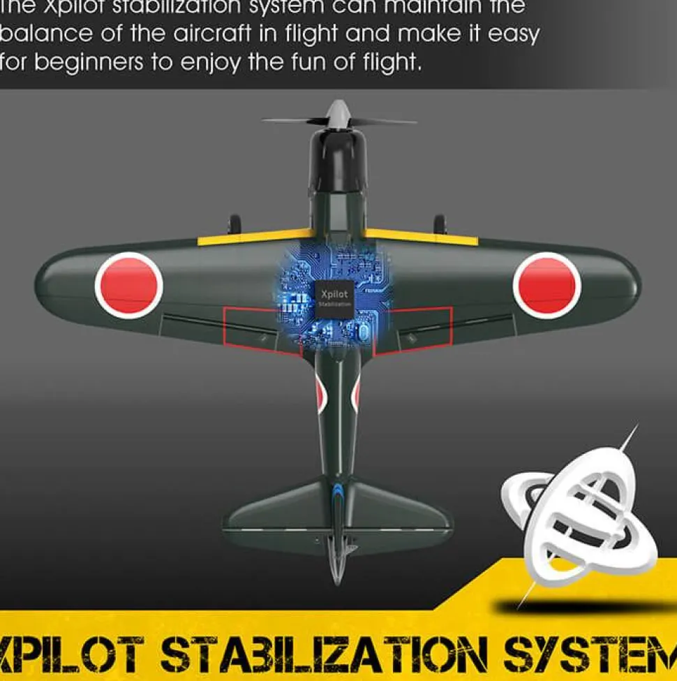 VOLANTEX Mitsubishi Zero 4CH 317mm Brushed avec Gyro EPP RTF - Volantex
