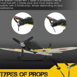 VOLANTEX Mitsubishi Zero 4CH 317mm Brushed avec Gyro EPP RTF - Volantex