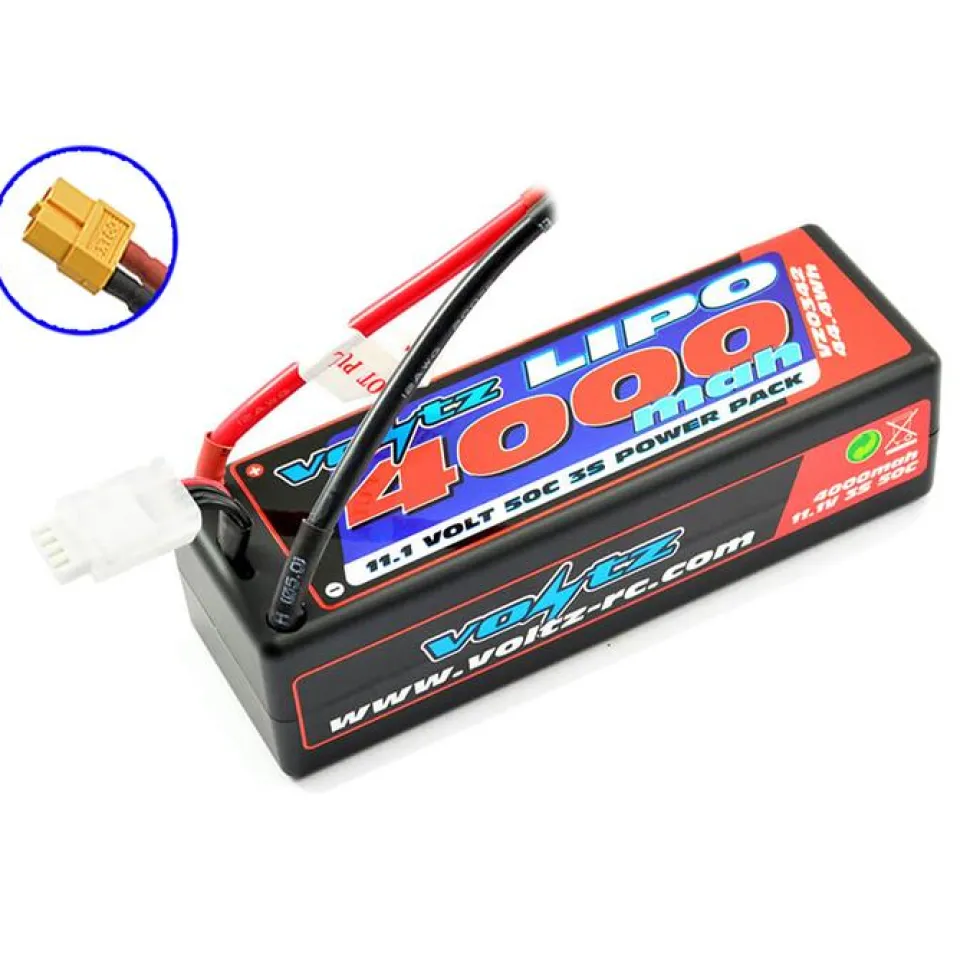 Voltz 4000Mah Hard Case 11.1V 50C Lipo Stick Pack W/Xt60 - Voltz