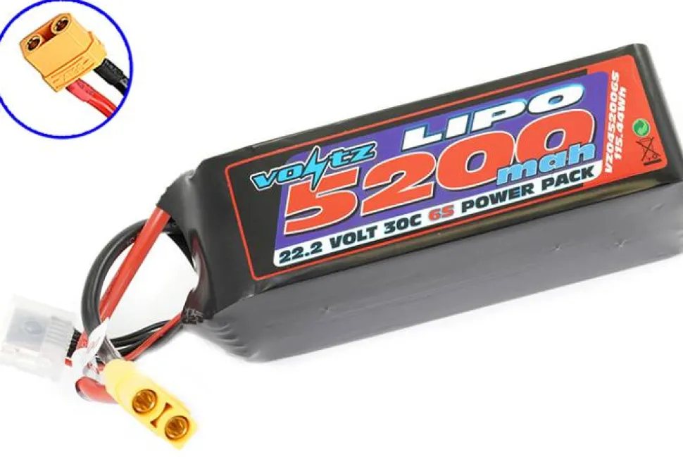 Voltz 5200Mah 22.2V 30C Lipo Battery Xt90 - Voltz