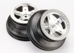 Wheels, SCT satin chrome, beadlock style, dual profile - Traxxas