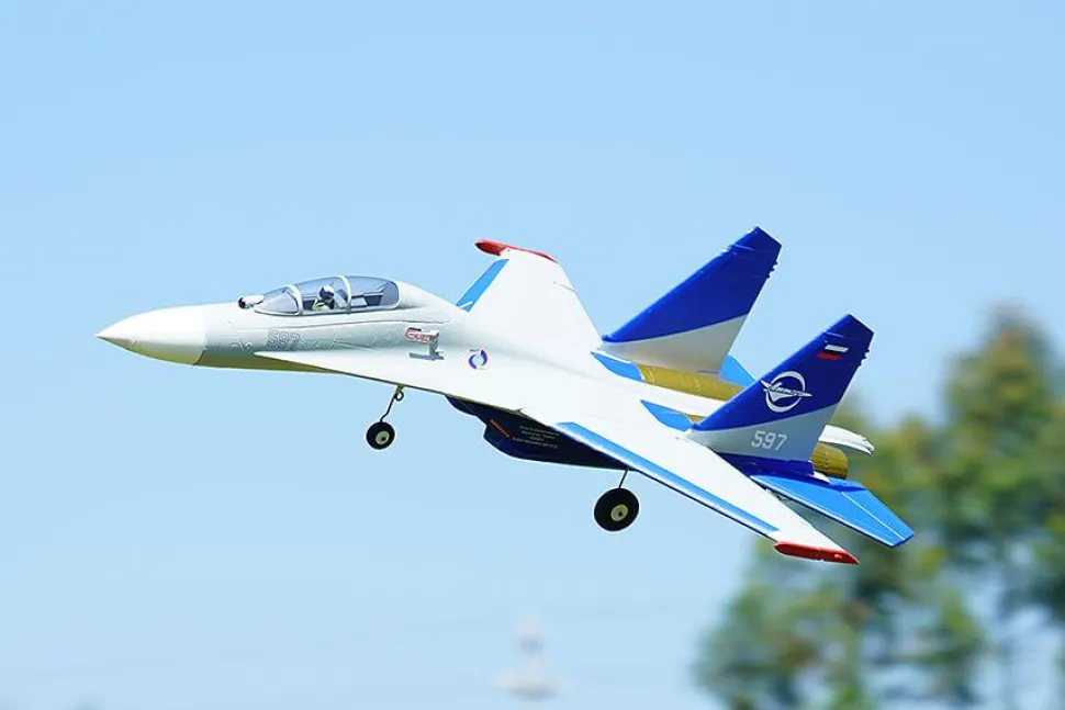 Xfly Jet EDF SU-27 bi-turbine 50mm env 750mm No Tx-Rx-Batt Version Gris - Xfly