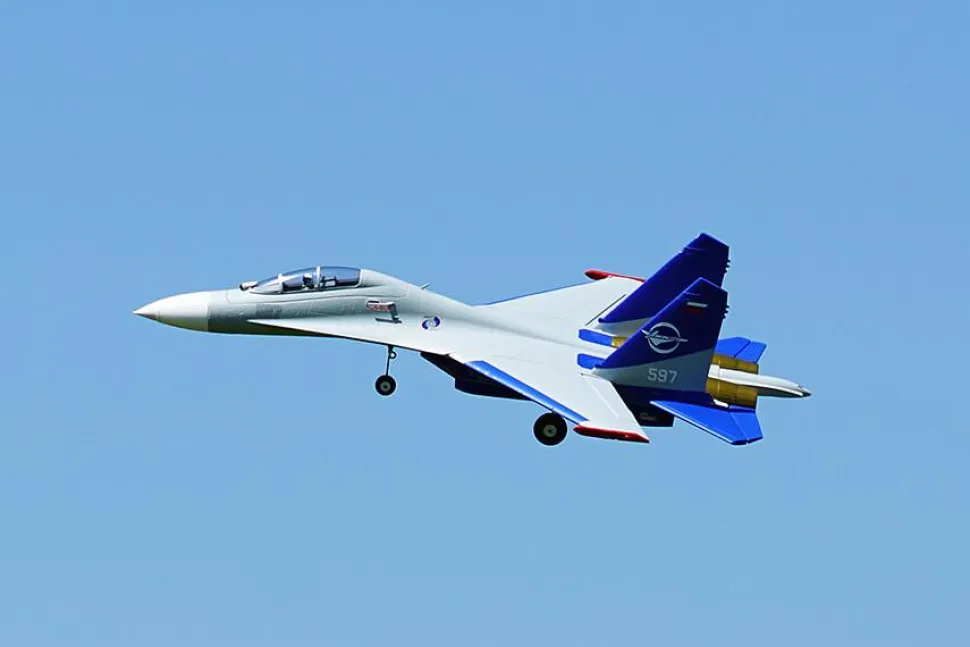 Xfly Jet EDF SU-27 bi-turbine 50mm env 750mm No Tx-Rx-Batt Version Gris - Xfly